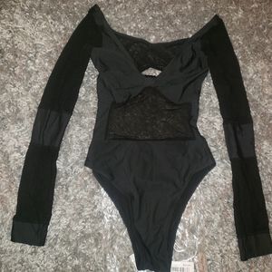 IconSwim One Piece Mesh Swimsuit Black